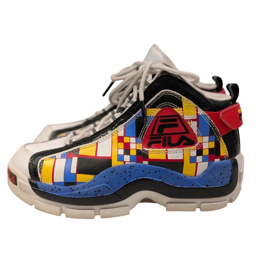 Fila Grant Hill 2 Ludi White Black Gold Classic Athletic Basketball Shoes Boys - Picture 13 of 14